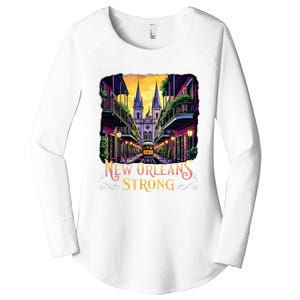 Remember Nola Strong 2025 Unity For New Orleans Culture Women's Perfect Tri Tunic Long Sleeve Shirt