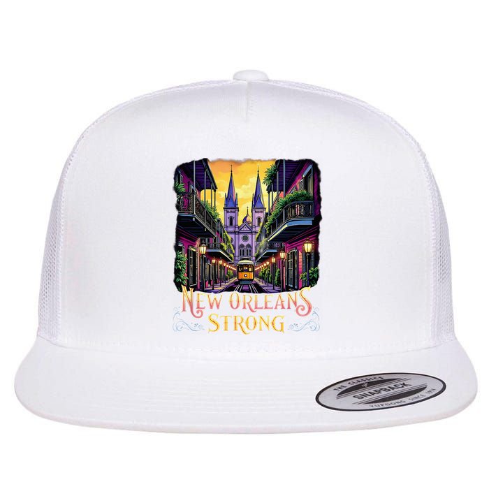 Remember Nola Strong 2025 Unity For New Orleans Culture Flat Bill Trucker Hat