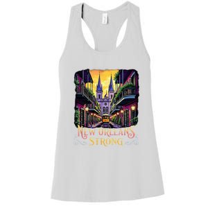 Remember Nola Strong 2025 Unity For New Orleans Culture Women's Racerback Tank