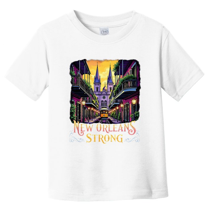 Remember Nola Strong 2025 Unity For New Orleans Culture Toddler T-Shirt