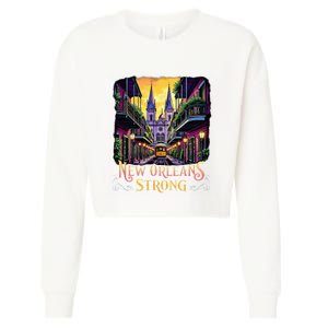 Remember Nola Strong 2025 Unity For New Orleans Culture Cropped Pullover Crew