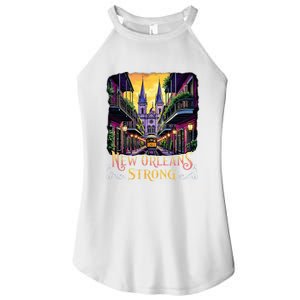 Remember Nola Strong 2025 Unity For New Orleans Culture Women's Perfect Tri Rocker Tank