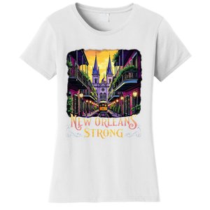 Remember Nola Strong 2025 Unity For New Orleans Culture Women's T-Shirt