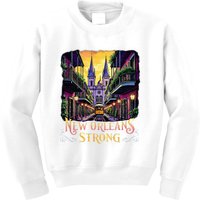 Remember Nola Strong 2025 Unity For New Orleans Culture Kids Sweatshirt