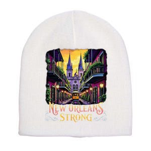 Remember Nola Strong 2025 Unity For New Orleans Culture Short Acrylic Beanie