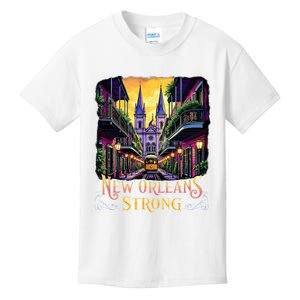 Remember Nola Strong 2025 Unity For New Orleans Culture Kids T-Shirt