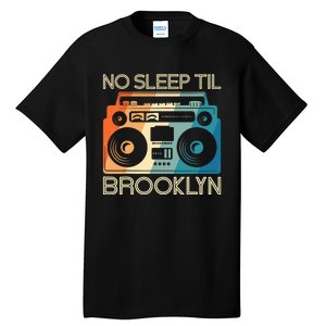 Retro No Sleep Til Brooklyn Old School Portable Stereo Tall T-Shirt