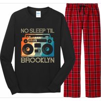 Retro No Sleep Til Brooklyn Old School Portable Stereo Long Sleeve Pajama Set