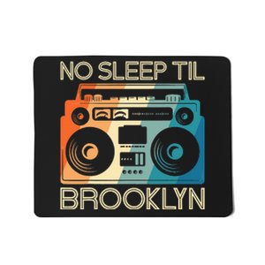 Retro No Sleep Til Brooklyn Old School Portable Stereo Mousepad