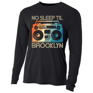 Retro No Sleep Til Brooklyn Old School Portable Stereo Cooling Performance Long Sleeve Crew