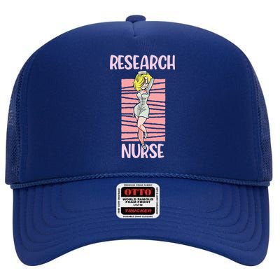 Research Nurse Sexy Attractive Nursing Funny Gift High Crown Mesh Back Trucker Hat