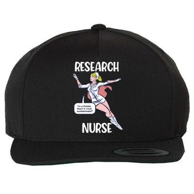 Research Nurse Superhero Nursing Cool Gift Wool Snapback Cap