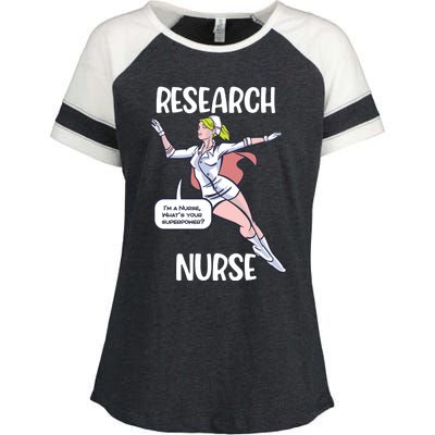 Research Nurse Superhero Nursing Cool Gift Enza Ladies Jersey Colorblock Tee