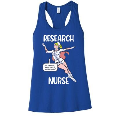 Research Nurse Superhero Nursing Cool Gift Women's Racerback Tank