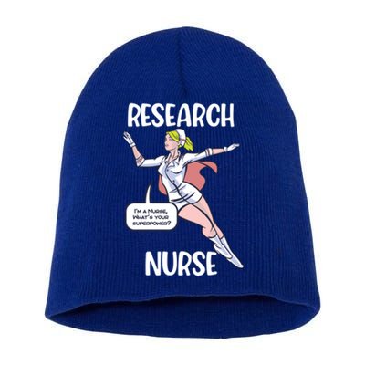 Research Nurse Superhero Nursing Cool Gift Short Acrylic Beanie