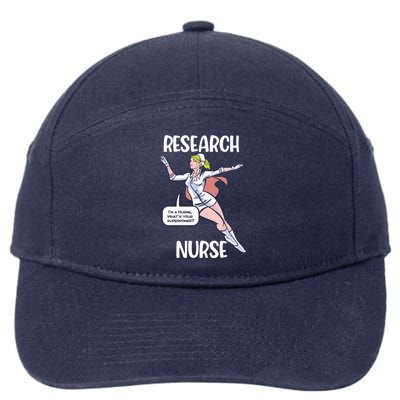 Research Nurse Superhero Nursing Cool Gift 7-Panel Snapback Hat