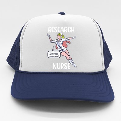 Research Nurse Superhero Nursing Cool Gift Trucker Hat