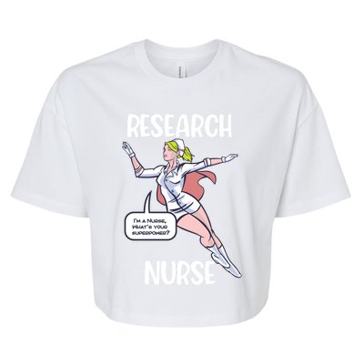 Research Nurse Superhero Nursing Cool Gift Bella+Canvas Jersey Crop Tee