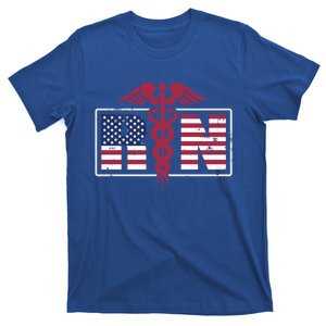 Registered Nurse Symbol American Flag Gift T-Shirt