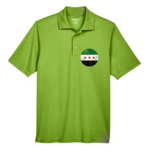 Retro New Syrian Flag Free Syria Freedom Men's Origin Performance Pique Polo