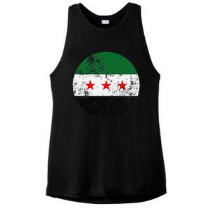 Retro New Syrian Flag Free Syria Freedom Ladies PosiCharge Tri-Blend Wicking Tank