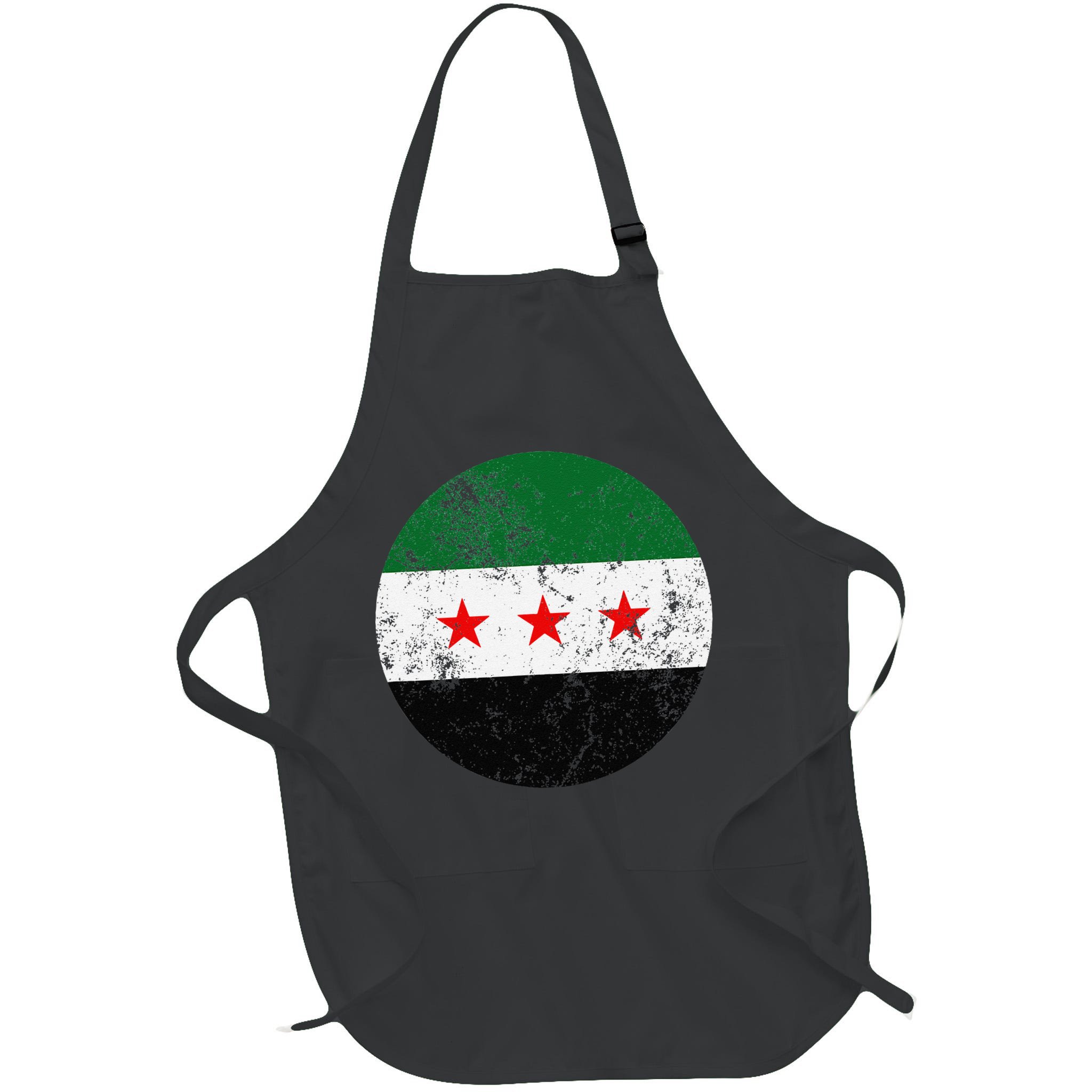 Retro New Syrian Flag Free Syria Freedom Apron