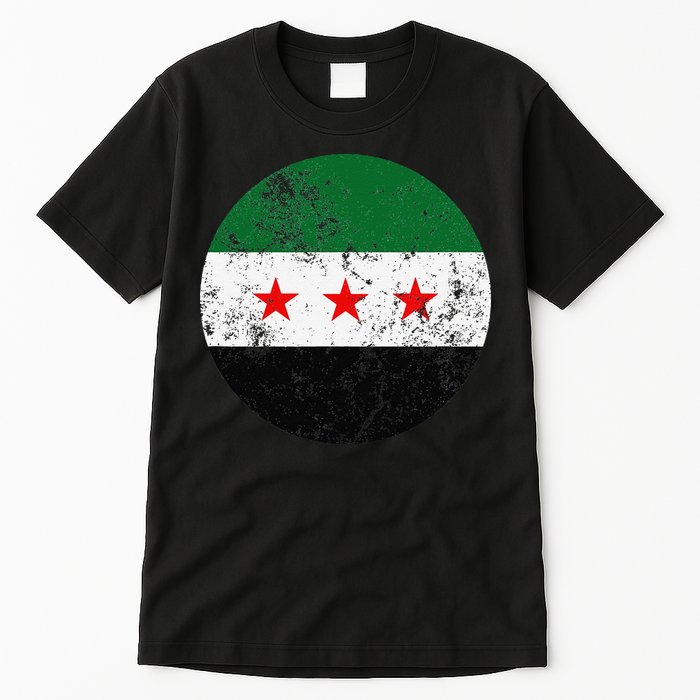 Retro New Syrian Flag Free Syria Freedom Tall T-Shirt
