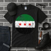 Retro New Syrian Flag Free Syria Freedom Tall T-Shirt