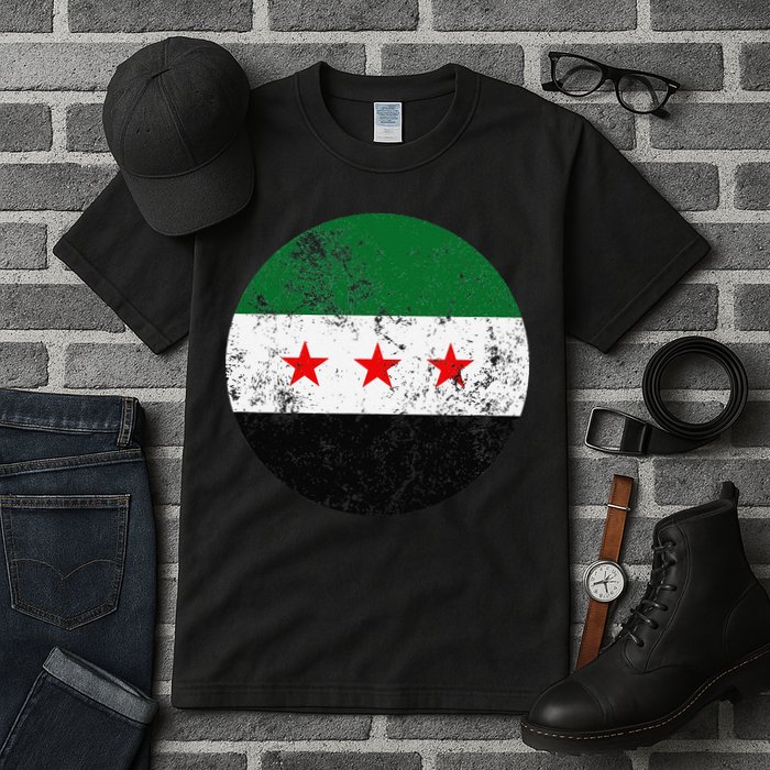 Retro New Syrian Flag Free Syria Freedom Tall T-Shirt