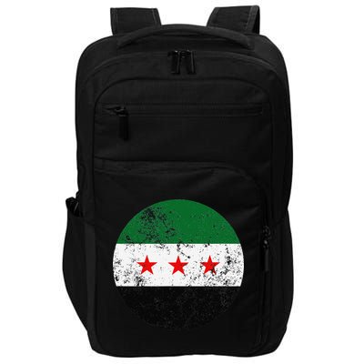 Retro New Syrian Flag Free Syria Freedom Impact Tech Backpack