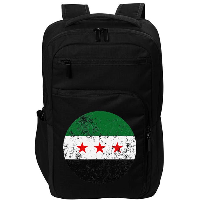 Retro New Syrian Flag Free Syria Freedom Impact Tech Backpack