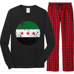 Retro New Syrian Flag Free Syria Freedom Long Sleeve Pajama Set