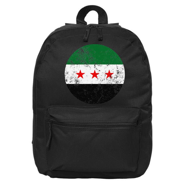 Retro New Syrian Flag Free Syria Freedom 16 in Basic Backpack