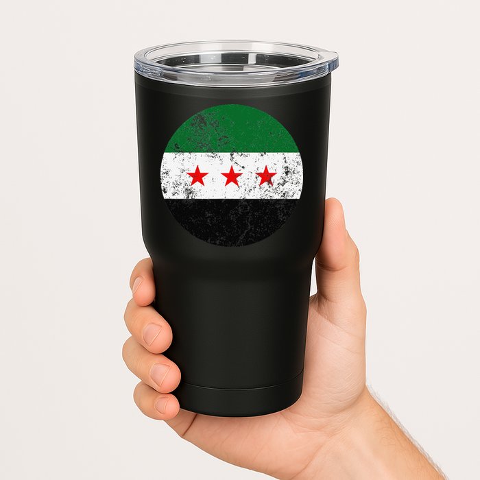 Retro New Syrian Flag Free Syria Freedom Tumbler