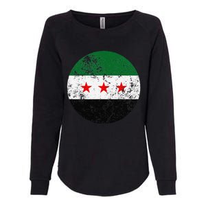 Retro New Syrian Flag Free Syria Freedom Womens California Wash Sweatshirt