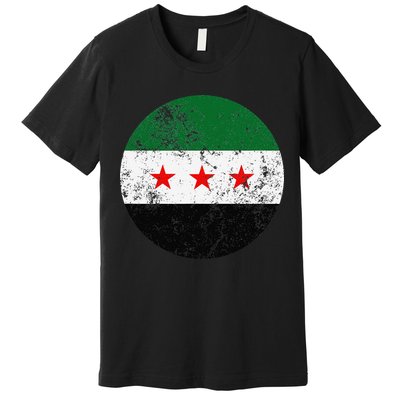 Retro New Syrian Flag Free Syria Freedom Premium T-Shirt