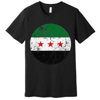 Retro New Syrian Flag Free Syria Freedom Premium T-Shirt