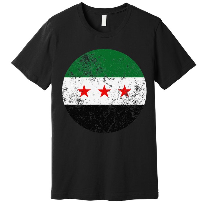 Retro New Syrian Flag Free Syria Freedom Premium T-Shirt