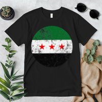 Retro New Syrian Flag Free Syria Freedom Premium T-Shirt