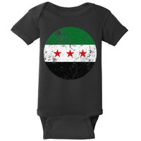 Retro New Syrian Flag Free Syria Freedom Baby Bodysuit