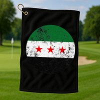 Retro New Syrian Flag Free Syria Freedom Golf Towel