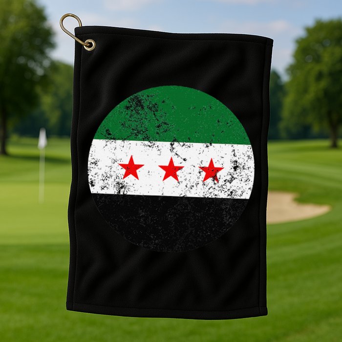 Retro New Syrian Flag Free Syria Freedom Golf Towel