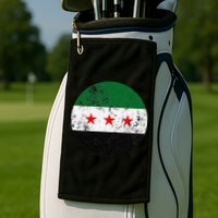 Retro New Syrian Flag Free Syria Freedom Golf Towel