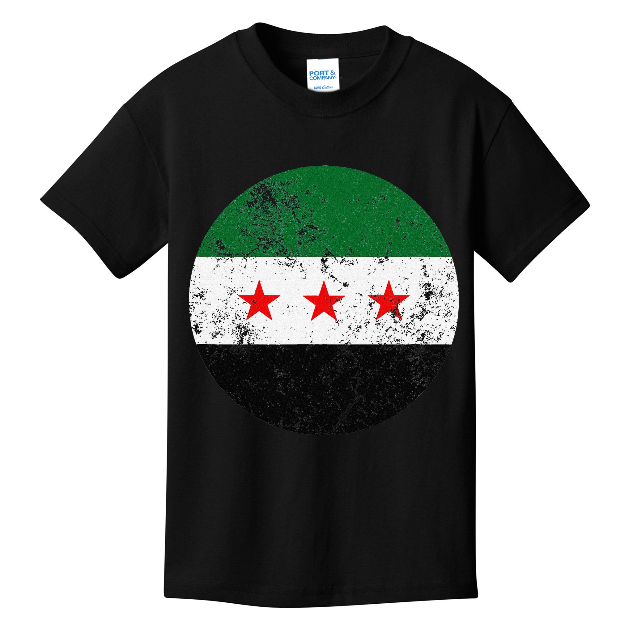 Retro New Syrian Flag Free Syria Freedom Kids T-Shirt