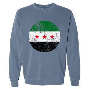 Retro New Syrian Flag Free Syria Freedom Garment-Dyed Sweatshirt