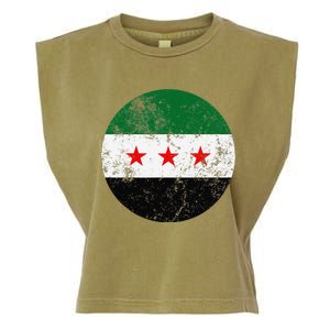 Retro New Syrian Flag Free Syria Freedom Garment-Dyed Women's Muscle Tee