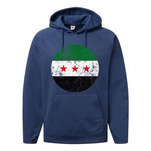 Retro New Syrian Flag Free Syria Freedom Performance Fleece Hoodie