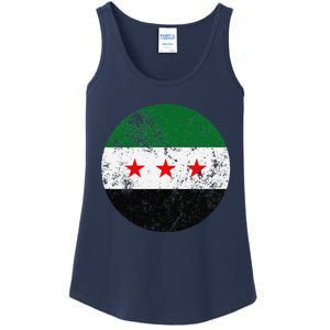 Retro New Syrian Flag Free Syria Freedom Ladies Essential Tank