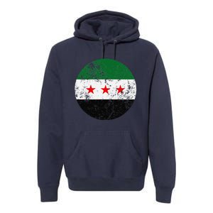 Retro New Syrian Flag Free Syria Freedom Premium Hoodie