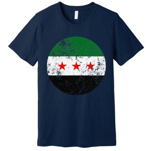 Retro New Syrian Flag Free Syria Freedom Premium T-Shirt